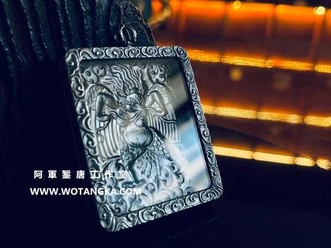 沃唐卡嘎乌盒 Ghau1419 云纹大鹏金翅鸟嘎乌盒 实物图2