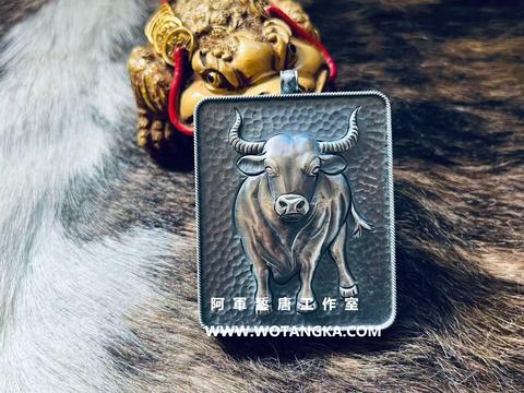 沃唐卡嘎乌盒 Ghau1764 云纹十二生肖系列之丑牛嘎乌盒 实物图1