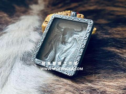 沃唐卡嘎乌盒 Ghau1764 云纹十二生肖系列之丑牛嘎乌盒 实物图2