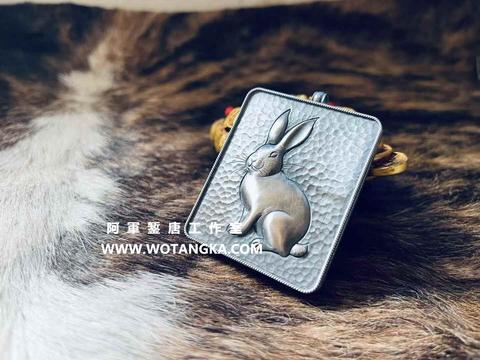 沃唐卡嘎乌盒 Ghau1903 云纹十二生肖系列之卯兔嘎乌盒 实物图1