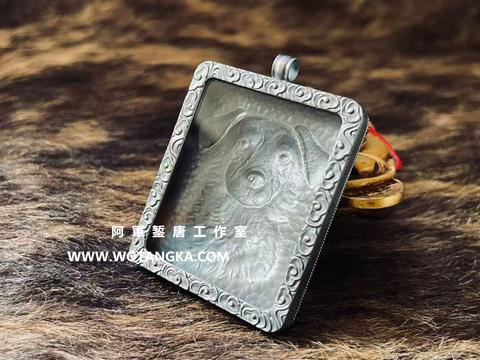 沃唐卡嘎乌盒 Ghau2621 云纹十二生肖系列之戌狗嘎乌盒 实物图2