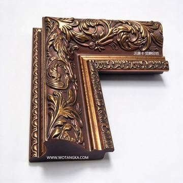 Baroque Red and Gold, Fully Carved Acanthus — Solid Wood Moulding