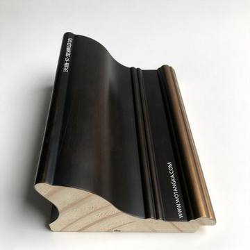 Modern Minimal Deep Walnut with Bronze Edge — Solid Wood Moulding