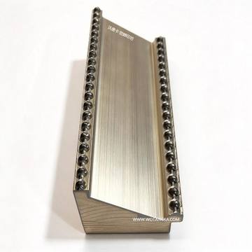 Neoclassical Light-Luxury Brushed Bronze Double-Bead Edge — Solid Wood Moulding