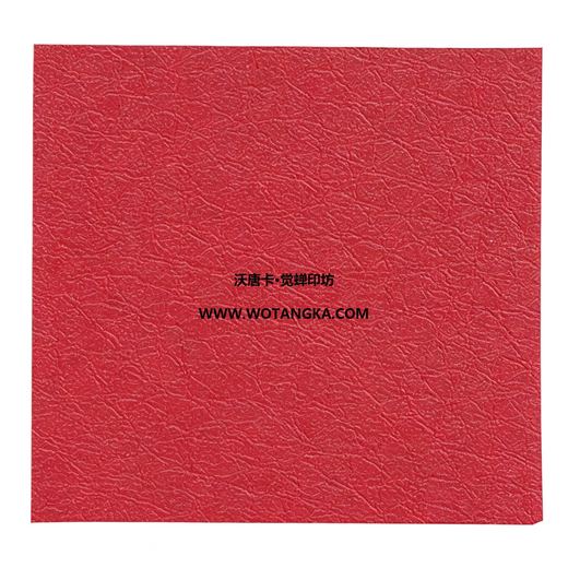 沃唐卡·觉蝉印坊装裱卡纸 MAT0110 龟裂皮纹·中国红色 实物纹理图