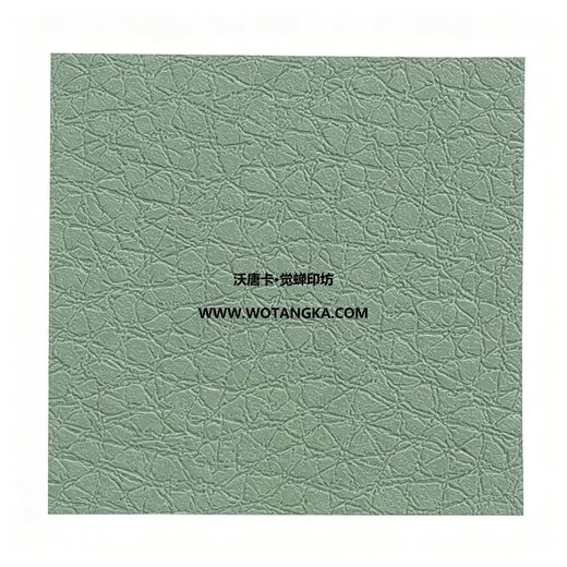 沃唐卡·觉蝉印坊装裱卡纸 MAT0111 荔纹皮纹·灰豆绿色 实物纹理图