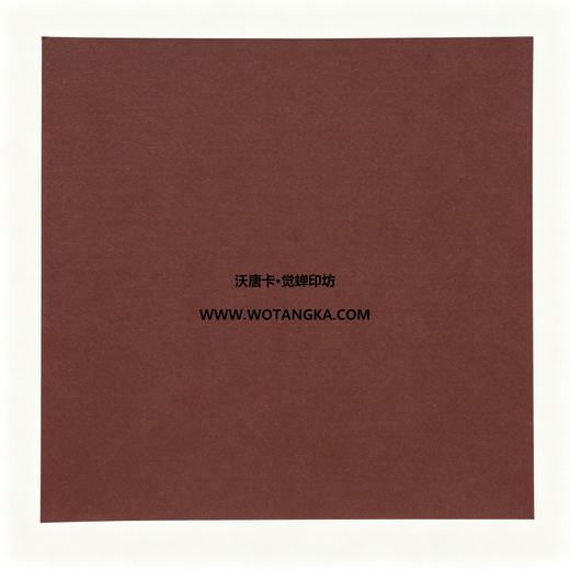 沃唐卡·觉蝉印坊装裱卡纸 MAT0115 天鹅绒纹·咖啡棕色 实物纹理图