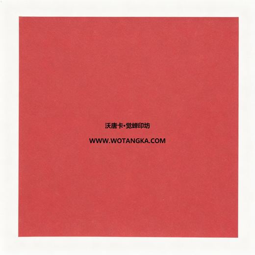 沃唐卡·觉蝉印坊装裱卡纸 MAT0116 天鹅绒纹·中国红色 实物纹理图