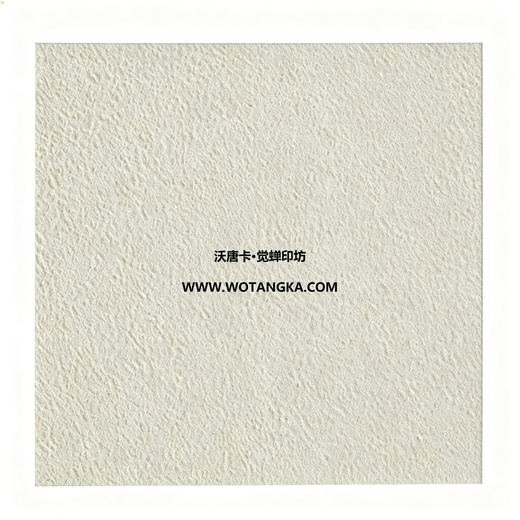 沃唐卡·觉蝉印坊装裱卡纸 MAT0127 细砂皮纹·米白色 实物纹理图