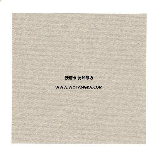沃唐卡·觉蝉印坊装裱卡纸 MAT0134 细水皮纹·米白色 实物纹理图