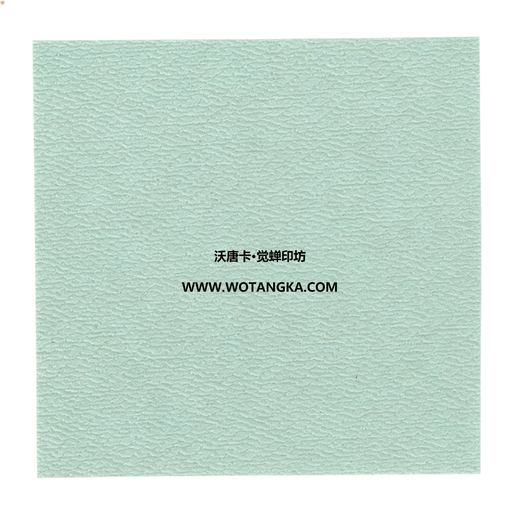 沃唐卡·觉蝉印坊装裱卡纸 MAT0136 细水皮纹·薄荷绿色 实物纹理图
