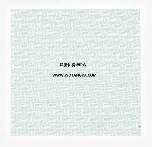 沃唐卡·觉蝉印坊装裱卡纸 MAT0142 编织席纹·薄荷绿色 实物纹理图