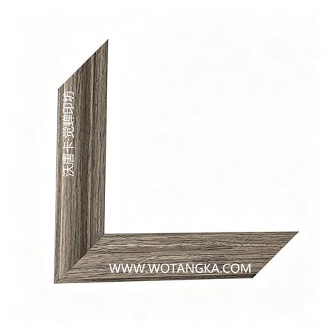 沃唐卡·觉蝉印坊画框 PictureFrame0102 复古灰橡木纹框 实物图