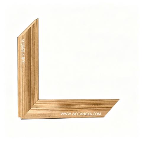 沃唐卡·觉蝉印坊画框 PictureFrame0107 中式白蜡木直纹线条框 实物图
