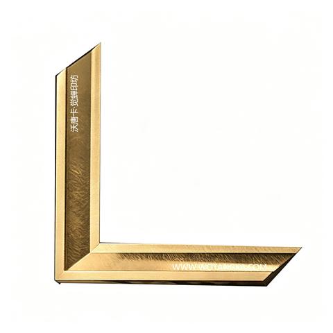 沃唐卡·觉蝉印坊画框 PictureFrame0121 拉丝金箔纹线条框 实物图