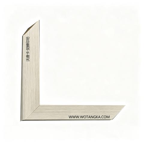 沃唐卡·觉蝉印坊画框 PictureFrame0129 米白水洗白橡木纹线条框 实物图