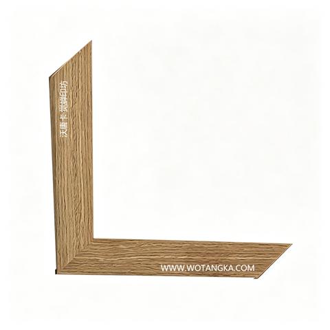 沃唐卡·觉蝉印坊画框 PictureFrame0130 卡其浅棕做旧橡木纹线条框 实物图