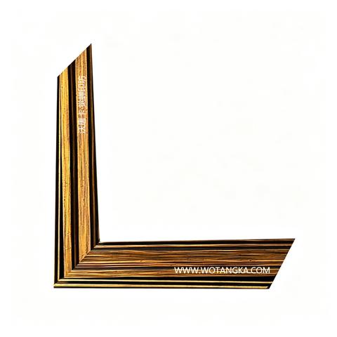 沃唐卡·觉蝉印坊画框 PictureFrame0135 仿木纹金拉丝纹理框条 实物图
