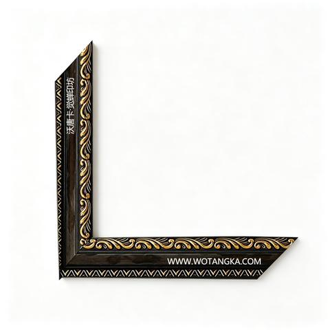 沃唐卡·觉蝉印坊画框 PictureFrame0138 欧式古典卷草菱边纹框条 实物图