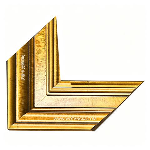 沃唐卡·觉蝉印坊画框 PictureFrame0141 仿古金细拉丝纹框条 实物图