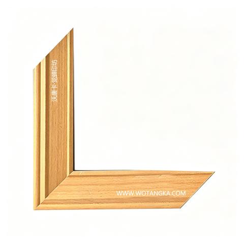 沃唐卡·觉蝉印坊画框 PictureFrame0145 原木榉木细直纹框条 实物图