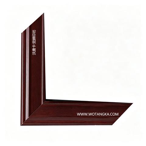 沃唐卡·觉蝉印坊画框 PictureFrame0147 深酒红棕素面暗隐纹框条 实物图