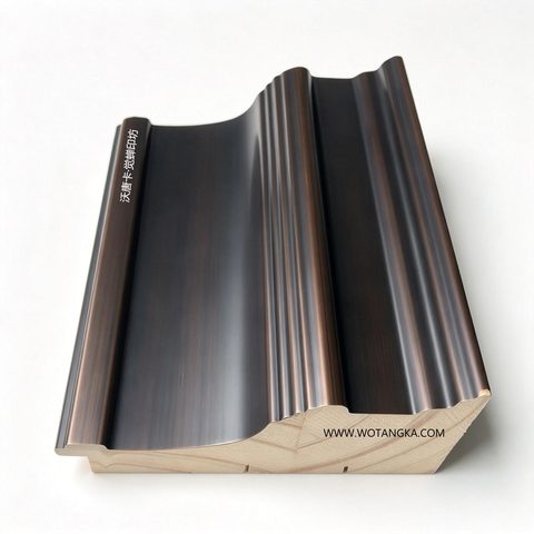 沃唐卡·觉蝉印坊画框 PictureFrame0198 古铜色阶梯宽边装裱木画框条 实物图