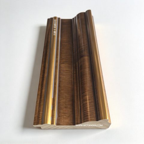 沃唐卡·觉蝉印坊画框 PictureFrame0229 新古典轻奢影木纹金棱边实木画框条 实物图